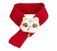 Écharpe pour chien - Bandana tricoté rouge pour plus de chaleur | Accessoire festif pour animaux de compagnie pour toutes les tailles de chiens et chats