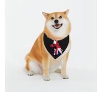 Écharpe pour Chien Carte du Drapeau du Royaume Uni Doux Bandana pour Chat Élégantes Écharpes en Triangle De Chien pour Voyages Chat Chiot