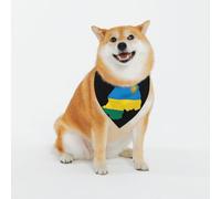 Écharpe pour Chien Carte du Drapeau du Rwanda Mode Bandana pour Chat Élégantes Écharpes en Triangle De Chien pour Voyages Chiot Chiens