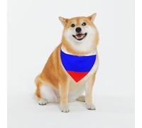 Écharpe pour Chien Drapeau De La Russie Lavable Bandana Triangle Classiques Foulard pour Animaux pour Chiens Voyages Chiot