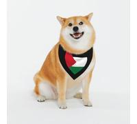 Écharpe pour Chien J'aime Le Drapeau Palestinien Mode Foulards Triangle Bavoirs Classique Foulard pour Animaux pour Chiens Chat Chiot