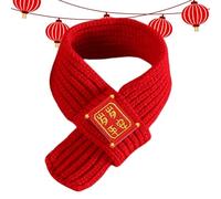 Écharpe pour Chiens, écharpe pour Chat et Chien - Année du Serpent Écharpe pour Animal de Compagnie,Écharpe Chaude pour Chat du Nouvel an à la Mode, écharpe tricotée Chaude pour Chien Rouge de