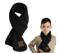 Écharpe pour enfant garçon et fille, écharpe pour enfant, écharpe étoilée et écharpe pour bébé, cache-cou tricotée pour l'hiver - Écharpe douce et belle, pour enfants et bébés - Pour l'hiver, Noir ,