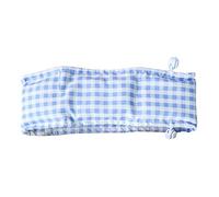 Écharpe Rafraîchissante pour Chien, Collier Bandana avec Cordon de Serrage Réglable, Poches de Glace, Toile Respirante pour Les Promenades Sportives d'été (Grille Bleue S)