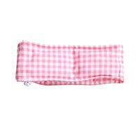 Écharpe Rafraîchissante pour Chien, Collier Bandana avec Cordon de Serrage Réglable, Poches de Glace, Toile Respirante pour Les Promenades Sportives d'été (Grille Rose M)