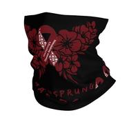 Écharpe Ruban De Sensibilisation À La Maladie De Hirschsprung Fleur Papillon Blanc Cache Cou Multifonction Balaclava Antidérapant Couvre-Chef pour Randonnée Jogging Cyclisme 25X50Cm
