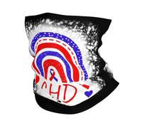 Écharpe Sensibilisation Aux Malformations Cardiaques Congénitales (CHD) Balaclava Respirant Couvre-Chef Antidérapant Décoration Faciale pour Adulte Randonnée Cyclisme 25X50CM