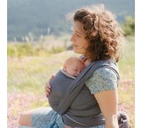 Écharpe de Portage Néobulle - Sergé Brisé Anthracite 3,6m | Confort Physiologique Bébé de 0 à 3 Ans