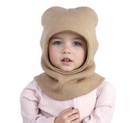 Écharpe Set Chapeau et écharpe de Bébé d'hiver 2 en 1 Chaud Cache Oreilles Chapeaux Tricoté Enfant Double Pompon Cagoule Balaclava pour Fille Garçon Fashion