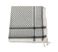 Écharpe Shemagh multi-usage - Protection solaire - Keffiyeh arabe - Couvre-chef traditionnel pour un usage quotidien et extérieur, blanc, Taille unique