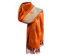 Écharpe super douce et chaude avec motif abeilles (rose et gris), Gris orange., Taille unique