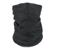 Écharpe tactique camouflage, QMFIVE hommes et femmes unisexe multi-usages bandeau militaire style tête wrap face mesh pour Airsoft, combat, chasse, alpinisme Activité de plein air (Noir)