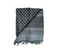Écharpe tactique Shemagh en coton pour Keffiyeh - Chapeau de soleil arabe - Doux - Style militaire, Noir/gris, taille unique