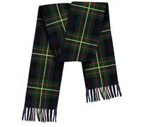 Écharpe tartan 100% pure laine d'agneau pour femme et homme - 60 x 12", unisexe, longue écharpe d'hiver en laine brossée douce et chaude à carreaux tartan - Cadeau pour Noël (Maclaren)