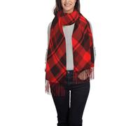 Echarpe Tartan À Carreaux Rouges Et Noirs Écharpe Chale Pour Mariage