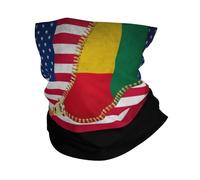Echarpe Tête Pirate Drapeau du Bénin Fermeture Éclair Drapeau Américain Décoration Faciale Multi-Usage Bande De Cheveux pour Vélo, Yoga, Moto