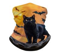 Écharpe The Cat Black is Pacing on The Roof Cache Cou Durable Balaclava Multifonction Couvre-Chef pour Cyclisme Randonnée Homme Femme 25X50CM