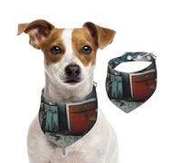 Écharpe The Shark in The Old Kitchen pour animal domestique, bandanas pour chien, printemps, été, en coton doux, accessoires réglables pour petites, moyennes et grandes filles, garçons, chiots, taille