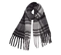 Écharpe thermique Déclaration d'indépendance pour femme - Écharpe classique à pompons - Écharpe à carreaux - Chaude et douce - Grande couverture châle - 1 écharpe chaude surdimensionnée pour femme,