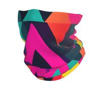 Écharpe thermique multifonction pour homme et femme - Motif triangle coloré - Pour le ski, la course à pied, le sport en plein air