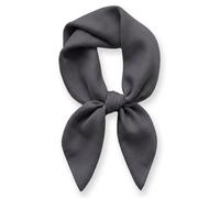 Écharpe TigerTie en mousseline de soie pour femme - Unicolore - Taille du foulard 60 x 60 cm - 100% coton, Gris anthracite, Größe: ca. Länge 60 cm, Breite 60 cm
