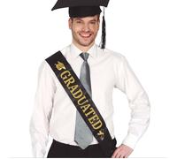 ÉCHARPE TISSU NOIR REMISE DIPLÔME USA ADULTE