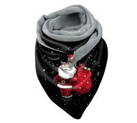 Écharpe Tour de Cou Femme Homme Automne Hiver en Polaire avec Imprimé Noël Hiver et Double Couture Triangle à Boucle Accessoire Chaud et Élégant Écharpe Hiver pour Décontracté (Brick Red, One Size)