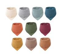 Écharpe Triangle Pour Bébé 10 Pièces, Foulard Pour Bébé, Écharpe Absorbante Pour Bébé, Écharpe Douce Pour Bébé, Bavoir Pour Bébé, Produits Pour Bébé