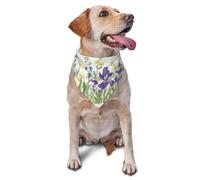 Écharpe triangulaire avec imprimé orchidées et fleurs sauvages pour chiens et chats, bandana mignon réglable pour animaux de compagnie et séances photo