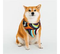 Écharpe triangulaire élégante à motifs psychédéliques complexes pour animaux de compagnie, bandana lavable pour animaux de compagnie, pour filles, garçons, chiens ou chats, taille L