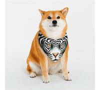 Écharpe triangulaire élégante pour animal domestique, motif tigre sacré, accessoire pour animal domestique, lavable, pour fille, garçon, chien ou chat, taille S