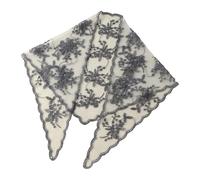 Écharpe triangulaire en dentelle florale transparente avec bordure festonnée, accessoire de cheveux léger pour le coiffage photo Foulard en dentelle