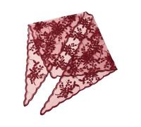 Écharpe triangulaire en dentelle florale transparente avec bordure festonnée, accessoire de cheveux léger pour le coiffage photo Foulard en dentelle