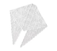 Écharpe triangulaire en dentelle florale transparente avec bordure festonnée, accessoire de cheveux léger pour le coiffage photo Foulard en dentelle