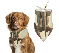 Écharpe triangulaire en polyester imprimé petit éléphant sur arbre pour animal domestique - Taille unique (70,1 x 30 cm)