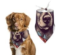 Écharpe triangulaire en polyester pour chien portant des lunettes - Taille unique (70,1 x 30 cm)
