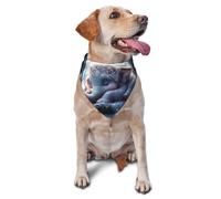 Écharpe triangulaire imprimée éléphant endormi pour chiens et chats, bandana mignon réglable pour animaux de compagnie et séances photo