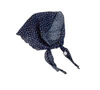Écharpe triangulaire multi-usage avec imprimé floral élégant pour femme, style quotidien et vacances, bandana triangulaire coloré léger, bleu marine, Taille unique