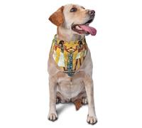 Écharpe triangulaire pour animaux de compagnie avec imprimé graphique authentique de l'Égypte antique pour chiens et chats, bandana mignon réglable pour les séances photo