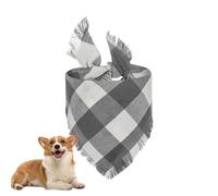 Écharpe triangulaire pour chien, écharpe pour chien à carreaux,Écharpe triangulaire pour animaux de compagnie absorbant l'eau - Bandanas lavables pour animaux de compagnie, foulard décoratif pour chie