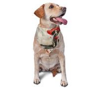 Écharpe triangulaire pour chiens et chats avec motif imprimé de ballons rouges