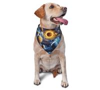 Écharpe triangulaire pour chiens et chats, motif planètes du système solaire et espace interstellaire, bandana réglable pour les séances photo