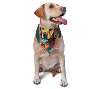 Écharpe triangulaire pour chiens et chats, motif portrait de Golden Retriever, bandana réglable pour animaux de compagnie et séances photo