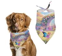 Écharpe triangulaire réutilisable en forme de boule de fée pour animal domestique, bandana pour chien de petite, moyenne et grande taille, 70 x 30 cm