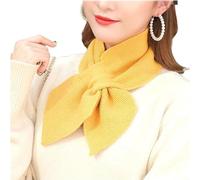 Écharpe tricotée à col croisé pour femmes, écharpe à nœud papillon tricotée, écharpe courte à la mode pour femmes, petite écharpe carrée tricotée