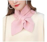 Écharpe tricotée à col croisé pour femmes, écharpe à nœud papillon tricotée, écharpe courte à la mode pour femmes, petite écharpe carrée tricotée