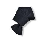 Écharpe tricotée à col croisé pour femmes, écharpe tricotée courte avec protection pour le cou, écharpe chaude et épaisse à petits trous (noire, taille unique)