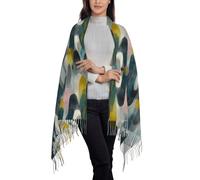 Écharpe Tricotée Dessin Géométrique Dessiné À La Main, Couverture Chaude D'Hiver, Écharpe À La Mode, Foulard Châle Pour Hommes Et Femmes, Accessoires D'Hiver Chauds À La Mode Pour Femmes