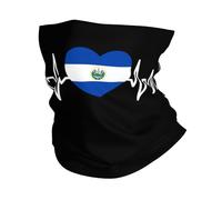 Écharpe Tube Battements De Cœur Salvadoriens J'aime Le Salvador Drapeau du Cœur Séchage Rapide Chapeaux Demi-Visage Imprimé Balaclava pour Homme Cyclisme Randonnée