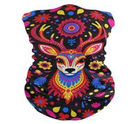 Écharpe tube Cerf coloré du folklore mexicain Balaclava moto 25x50cm